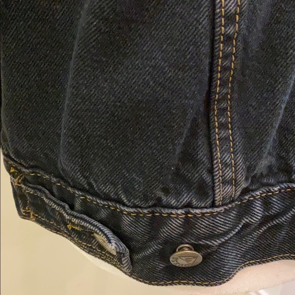 Guess vintage unisex black denim short jean jacket - Picture 11 of 16